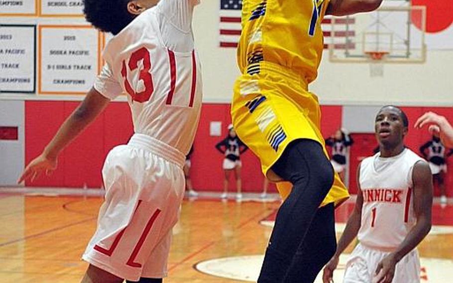 Could there be a showdown between Yokota's Kory Sterling and Nile C. Kinnick's Kedrick Stockman and Jacob Germany at an all-divisions Far East basketball tournament sometime in the future, maybe even as early as next school year? It may be possible, given the size of Division I and how many more teams there are in Division II in DODEA-Pacific.