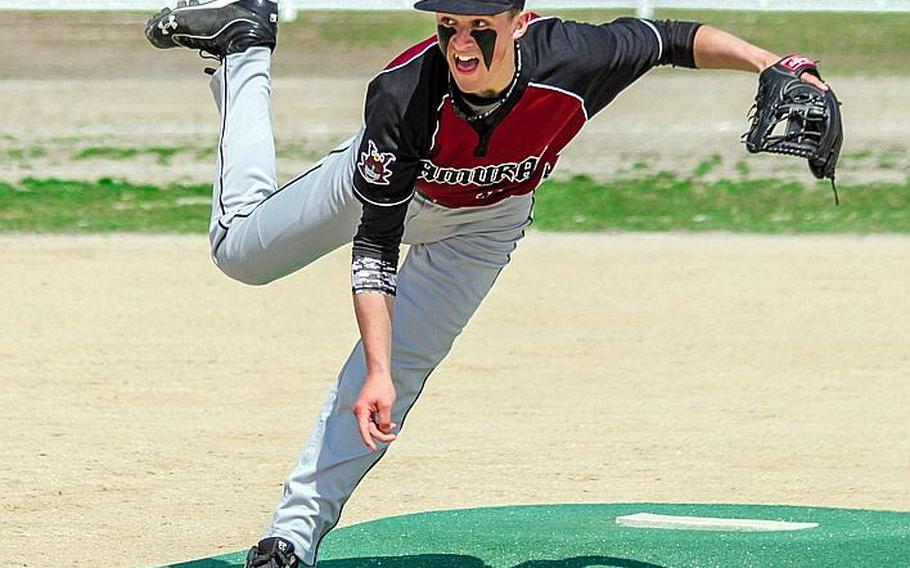 Junior Garrett Macias is one of three veteran pitchers who figure to be the cornerstone as Matthew C. Perry seeks its first Far East Division II baseball tournament title.