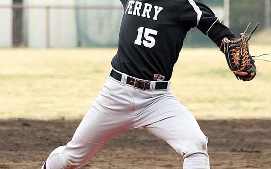 Senior Peace Gates, back after missing most of the 2016 season with a shoulder injury, is expected to be one of three pitchers serving as the cornerstone as Matthew C. Perry seeks its first Far East Division II baseball tournament title.