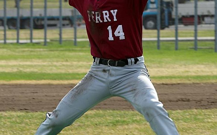 Matthew C. Perry junior RHP Garrett Macias.