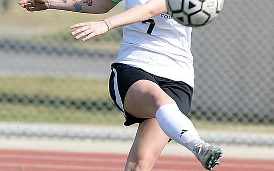 Senior Allyson Marek, a transfer from Texas, led the Osan girls soccer team with 10 assists and also had 10 goals for the Cougars, who went through the Korea Blue season unbeaten and won the regular-season and league tournament titles for the first time in the same season. The Cougars own a Pacific-record eight Far East Division II Tournament titles.