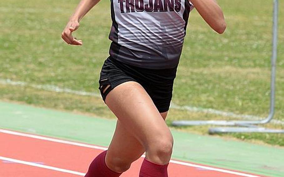 Zama junior middle-distance, relay and long-jump specialist Faith Bryant.

DAVE ORNAUER/STARS AND STRIPES