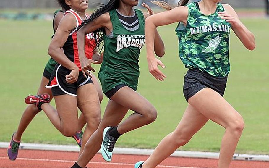 Junior Savannah Fermin of Kubasaki qualified for the Far East meet in the 100 with a time of 12.69 -- .06 seconds behind Pacific leader Tasia Nelson of Zama.

DAVE ORNAUER/STARS AND STRIPES
