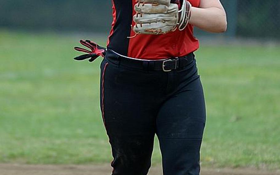 Senior third baseman Ashley Fitzgerald helped Nile C. Kinnick win the DODEA Japan softball tournament in April and the team's first Far East Division I Tournament title in four years, despite a coaching change at midseason. Fitzgerald was named the D-I Tournament's Most Outstanding Player.
DAVE ORNAUER/STARS AND STRIPES