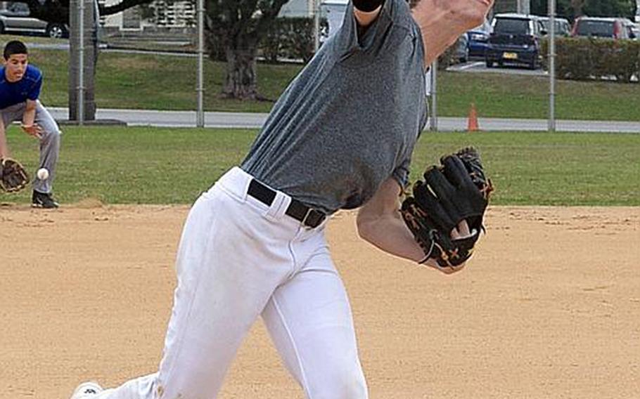 Senior Cody Sego is one of two main pitching options for Kadena, hoping to finally win a Far East Division I Tournament title after just missing in six finals appearances.