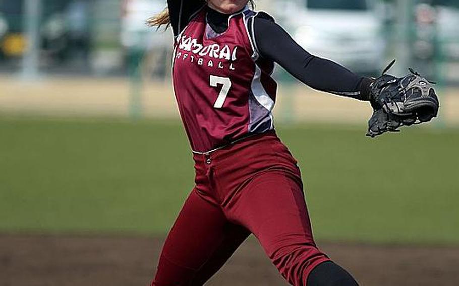Sophomore Hailey Greulich returns to the mound, one of two pitching options for Matthew C. Perry softball.