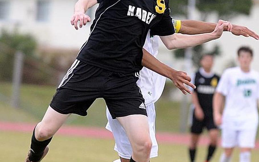 Brennon Slinger of Kadena is one of several freshmen joining Pacific boys soccer lineups who are not new to the sport.