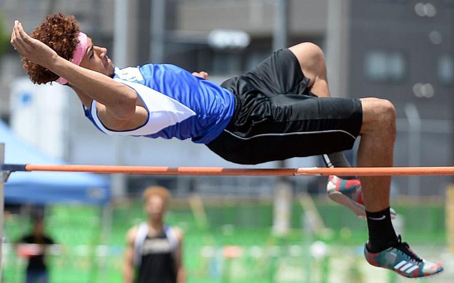 Quintin Metcalf, a Humphreys junior, is taking aim at the Pacific's high jump record of 2 meters; he reached 1.88 last spring.