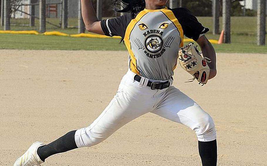 Kadena sophomore right-hander Jared Duenas threw a no-hit, no-run game last Saturday, a 2-0 win over island-rival Kubasaki.