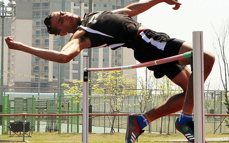 Humphreys junior high jumper Quintin Metcalf is one of a handful of athletes looking to set Pacific and Far East meet records.