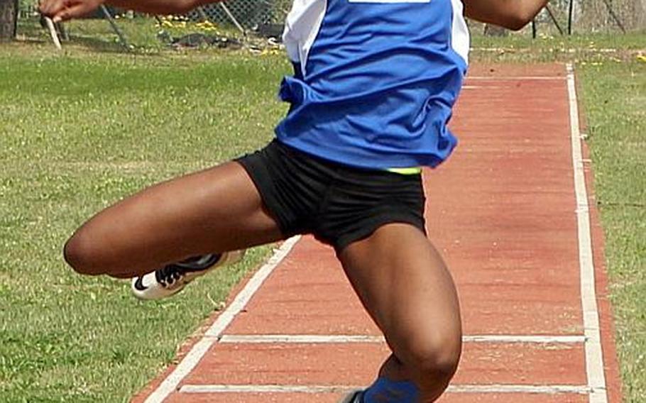 Seoul American senior Alyse Neal already holds the Pacific and Far East meet records in the long jump; she's hoping to extend the latter.