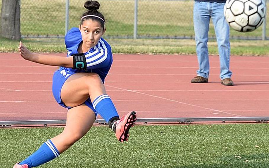 Yokota senior Regina Dukat leads Division II in assists with 25 entering the Far East tournament.