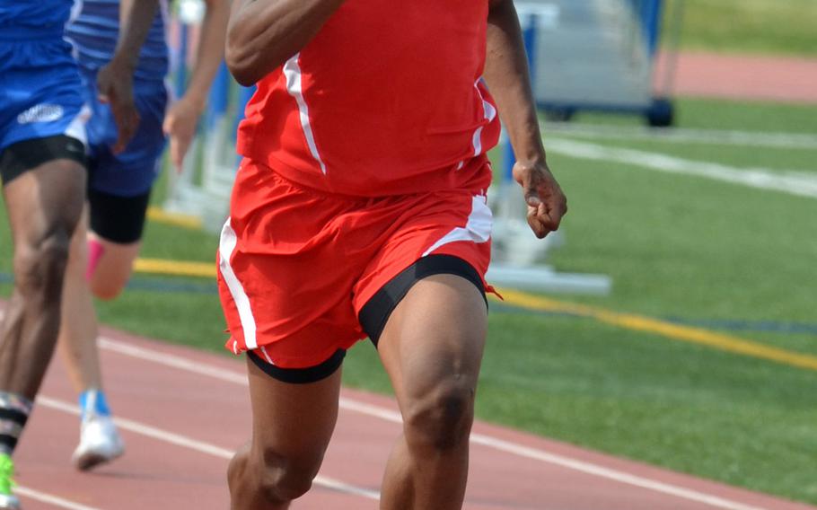 Nile C. Kinnick sophomore sprinter Jabari Johnson's Far East High School Track and Field Meet debut was a smashing one, as in record-smashing. He broke  meet records in the 100- , 200- and 400-meter dashes during Monday's preliminary rounds.