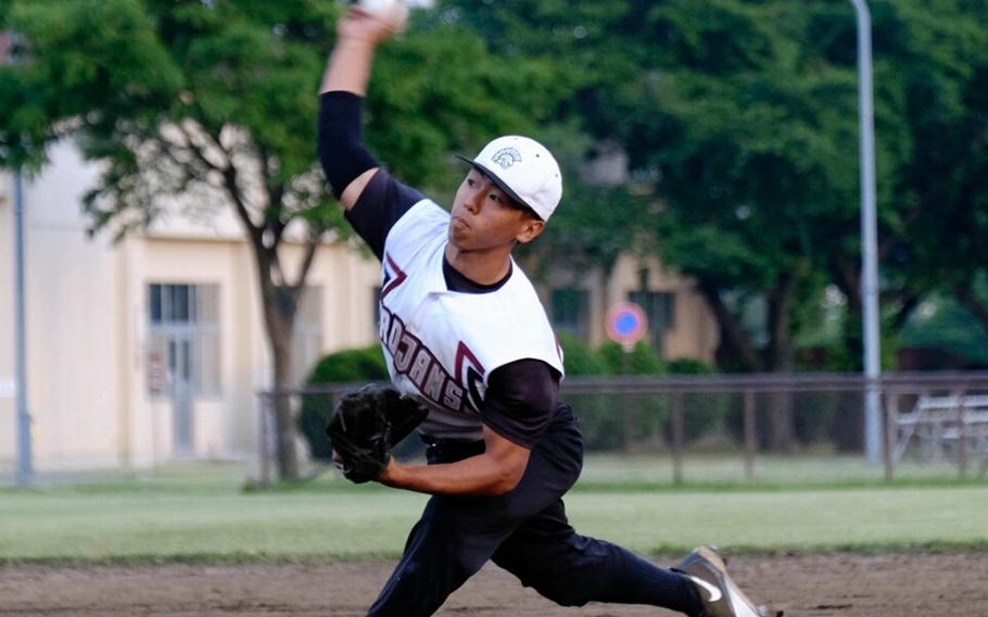 Zama American pitcher Keiyl Sasano was named Most Outstanding Player of the 2014 Far East Division II baseball championship May 24 at Camp Zama, Japan.
