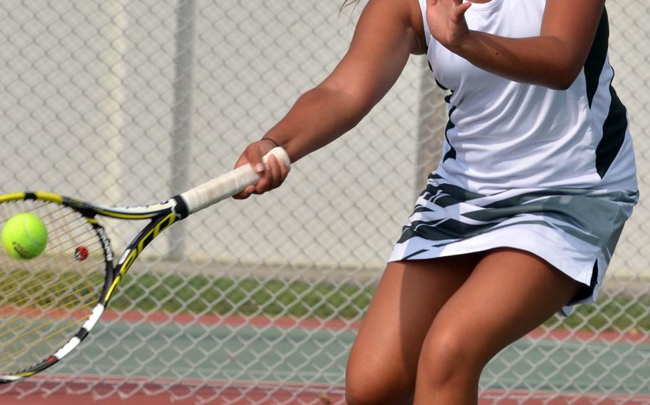 Kubasaki sophomore No. 2 singles tennis player Haley Agra.