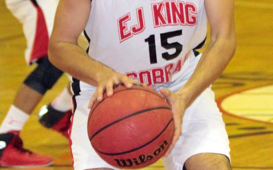 Junior guard Rikki Kendall and his E.J. King Cobras face an Osan team coached by James Toliver, who in the late 1980s played for Kendall's father, Rick, at Zwiebrucken, Germany, at next week's Far East Boys Division II Basketball Tournament.