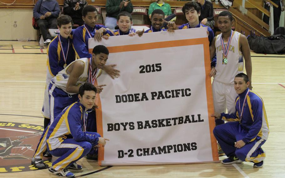 Yokota won the 2015 Division II Far East championship Wednesday after beating Matthew C. Perry back-to-back, 58-48, 78-50.


