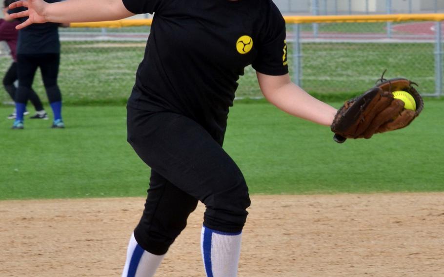 Kadena Panthers senior third baseman Jazmine Braswell.