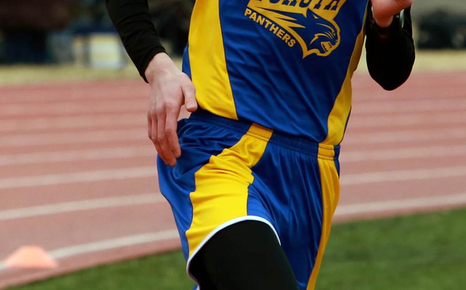 Yokota Panthers junior distance runner Daniel Galvin says he's excited to see how much he can drop his distance times now that he's fully recovered from a stress fracture suffered during cross country season last fall. He holds the Pacific records in the 800 and 1,600.