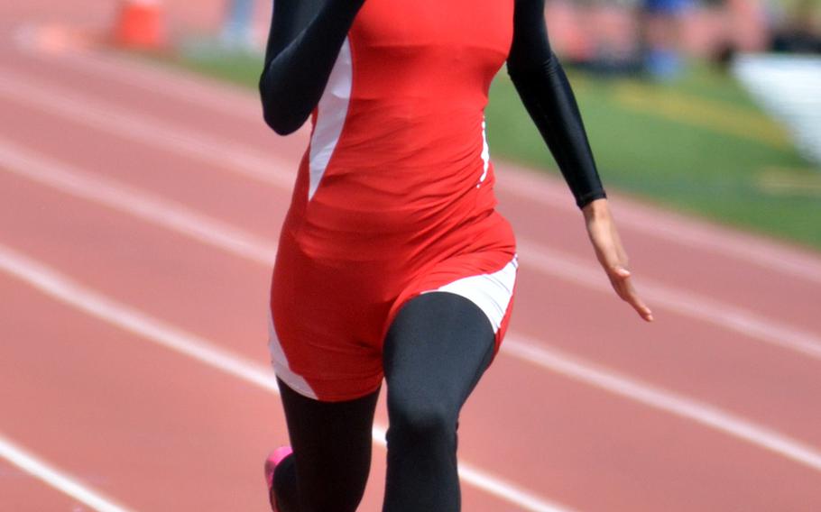 Nile C. Kinnick senior Rhyssa Hizon won the 100 in 13.61 seconds.