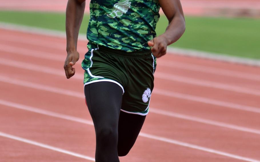 Kubasaki's Deaven Curtis didn't run in the so-called "fast" or "elite" heat in the 100, which said provided him motivation to run against the clock, which he did fast enough to win the event in 11.94 seconds, .12 ahead of teammate Malik Francis.