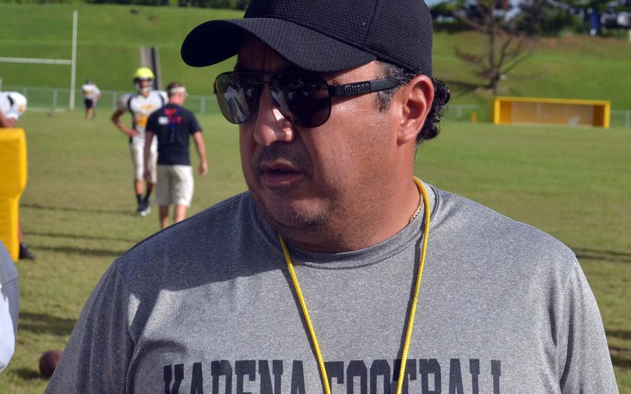 Kadena Panthers 10th year head coach Sergio Mendoza.
