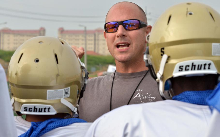 Aaron Mundy is in his second season at the helm of the Humphreys Blackhawks football team.