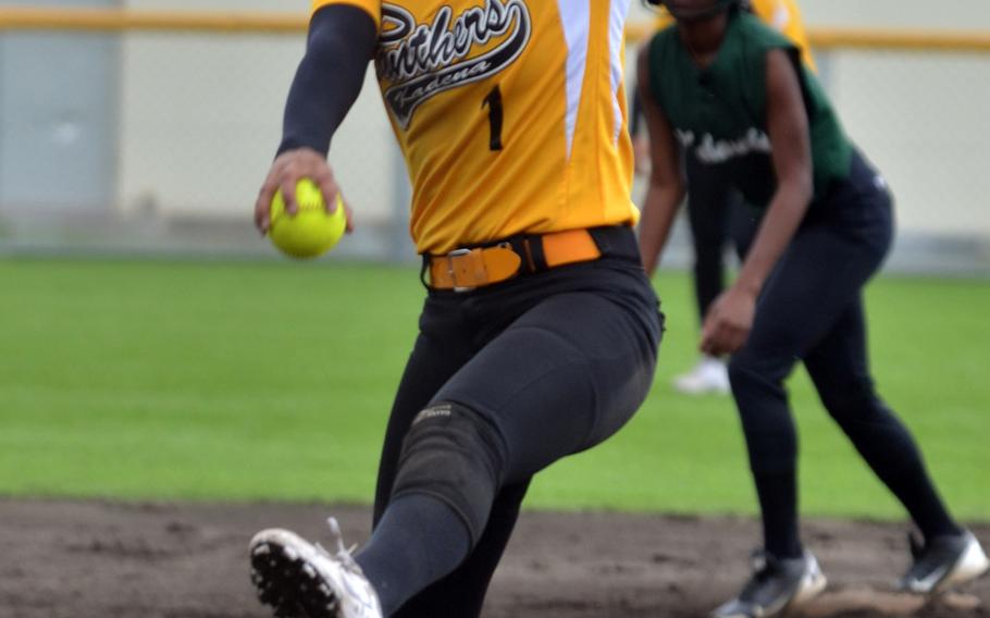 Kadena right-hander Savannah Sparrow pitched the Panthers to an 8-3 win Saturday against Kubasaki, leveling the season series at 1-1.