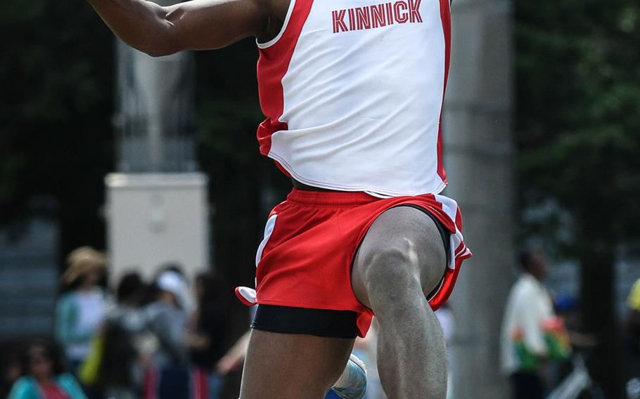 Kinnick's Dwayne Lyon finished second in the long jump with a leap of 5.7 meters.