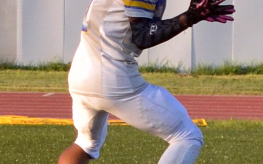 Junior Marquis Smith-Brown will double at receiver and safety for Yokota.
