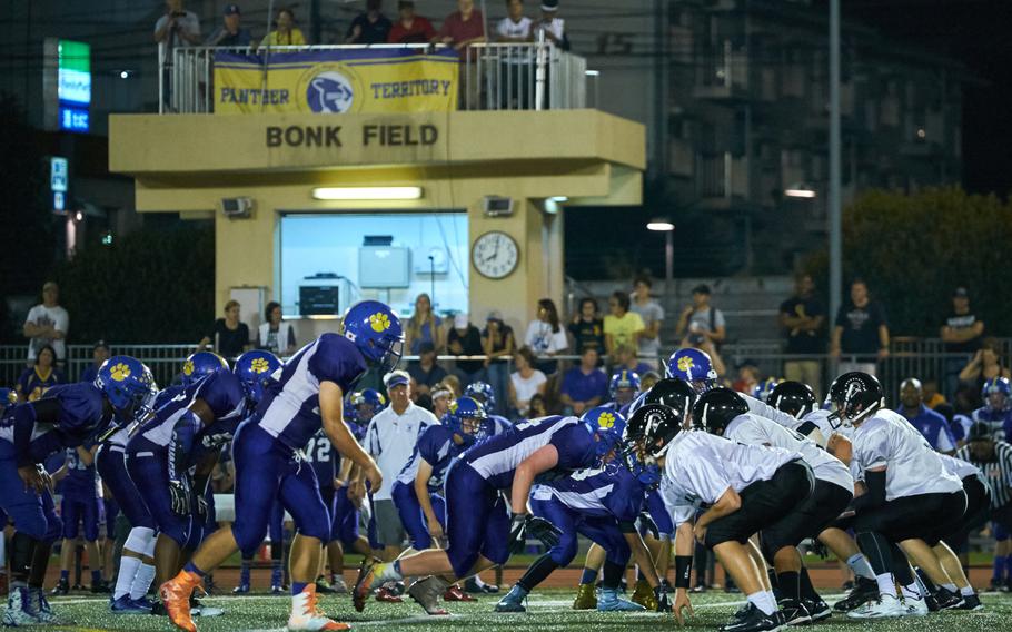 The Yokota Panthers played host to the Zama Trojans in the opening kickoff of the 2016 DODEA-Japan season Friday, Sept. 2, 2016, at Yokota Air Base, Japan's Bonk Field. Yokota defeated Zama 22-6.