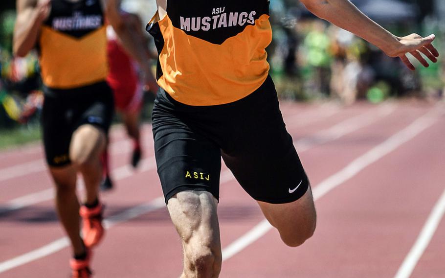 American School In Japan senior Britt Sease exits Pacific track and field as the region record holder in the 400 (48.06 seconds), 800 (1:51.89) and 3,200 relay (8:06.52). He now moves on to the University of Arkansas.