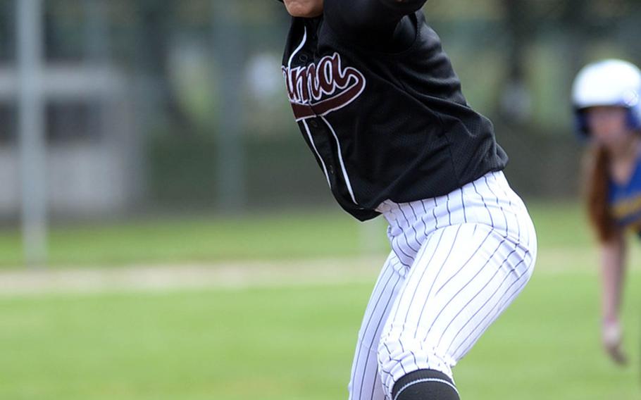 Senior Ally Chiarenza pitched the lion's share of innings for Zama American softball, batted .733 with a team-high 45 RBIs and 20 extra-base hits, helped the Trojans finally solve the Yokota puzzle, was named Most Valuable Player of the Far East Division II Softball Tournament and has been named Stars and Stripes softball Player of the Year.