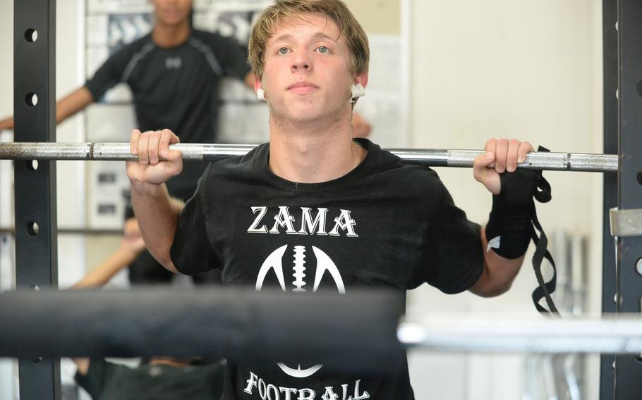 Senior Jacob Clark will help hold down the Zama football defense at inside linebacker.