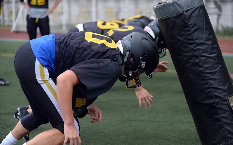 American School In Japan football's line has some big shoes to fill thanks to some key departures due to graduation.