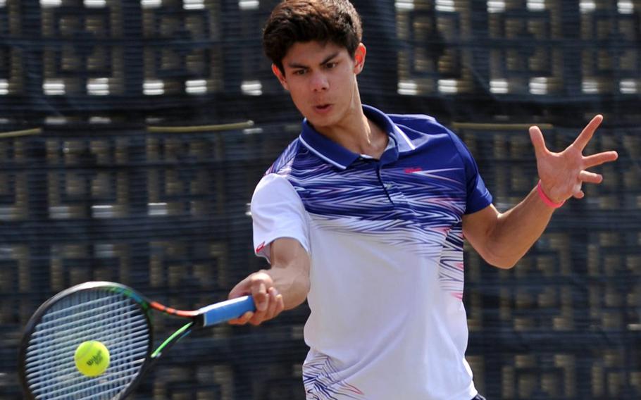 Seoul American's Joshua Gagnet is playing in his fourth Far East tennis tournament.