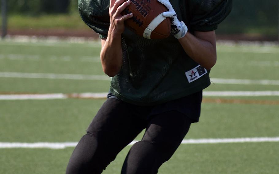 Junior Michael Bobadilla is one of four Daegu quarterback candidates.