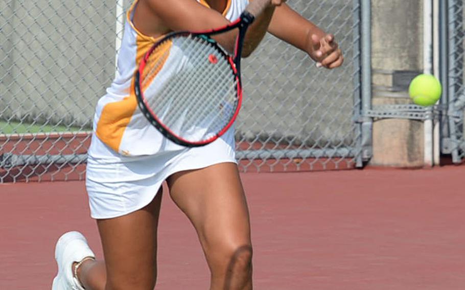 Maddie Tsirlis and Kadena's tennis team heads to Marine Corps Air Station Iwakuni for weekend matches against E.J. King and host Matthew C. Perry.