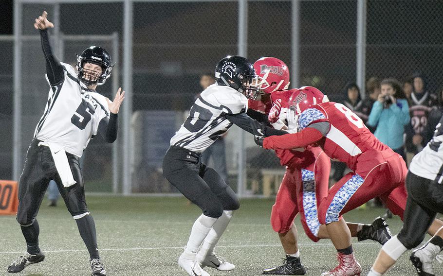 Quarterback Nick Canada was a bright spot on offense for Zama, scoring the Trojans' lone points on a 60-yard run.