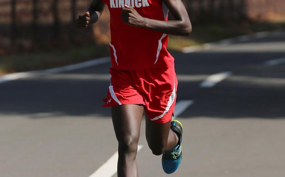 Nile C. Kinnick's Akimanzi Siibo repeated his DODEA-Japan boys cross country championship and took over as the leading runner in the Pacific for the current season.