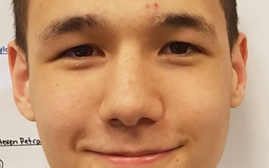 Osan senior Kojiro VanHoose, Stars and Stripes Pacific's high school wrestling Athlete of the Year.