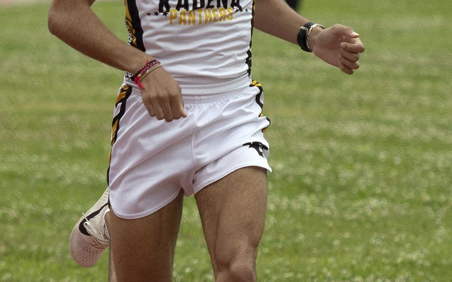 Kadena's Trevor Williams won the 1,600, 3,200 and ran a middle leg in the Panthers' victorious 3,200-meter relay team during Saturday's Okinawa track and field meet.