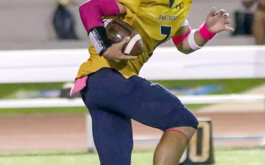 Nicholas Keefe had 15 tackles and an interception to boost Guam High's defense.