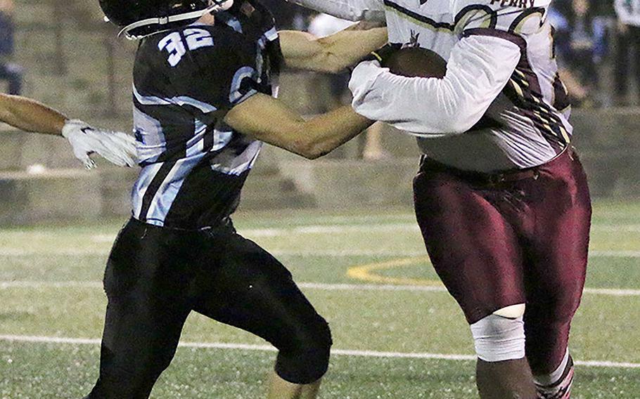 Osan's Sergio De Luca tries to wrap up Matthew C. Perry's Marshall China.