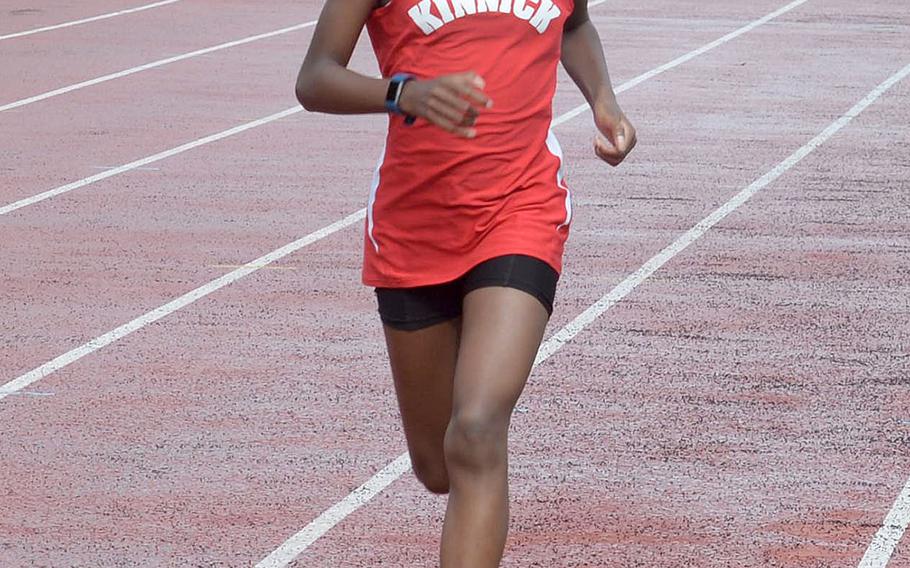 Nile C. Kinnick's Makia Henry was the surprise girls winner in the DODEA-Japan cross country finals.