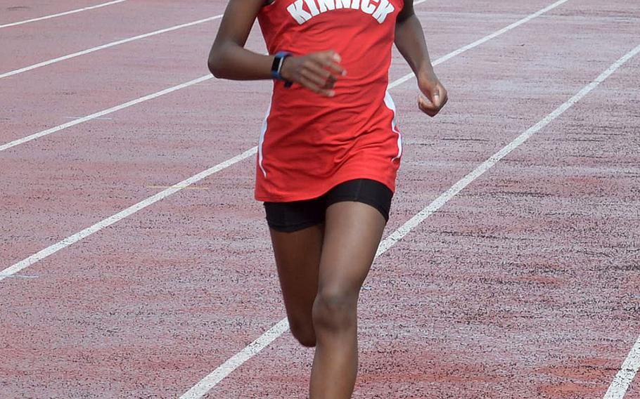 Nile C. Kinnick freshman Makia Henry was the surprise girls winner in the DODEA-Japan cross country finals.