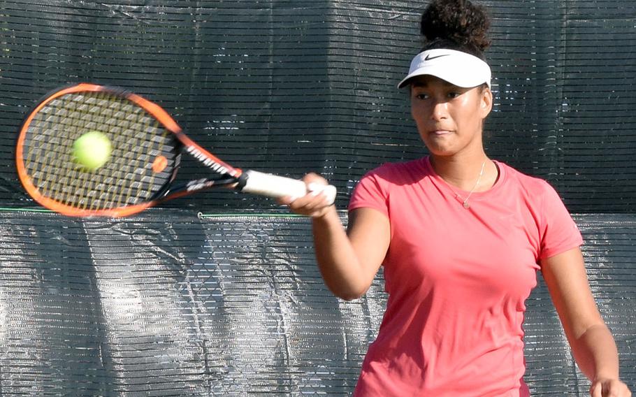 Humphreys senior Melissa Pritchett finished fourth in the girls singles.