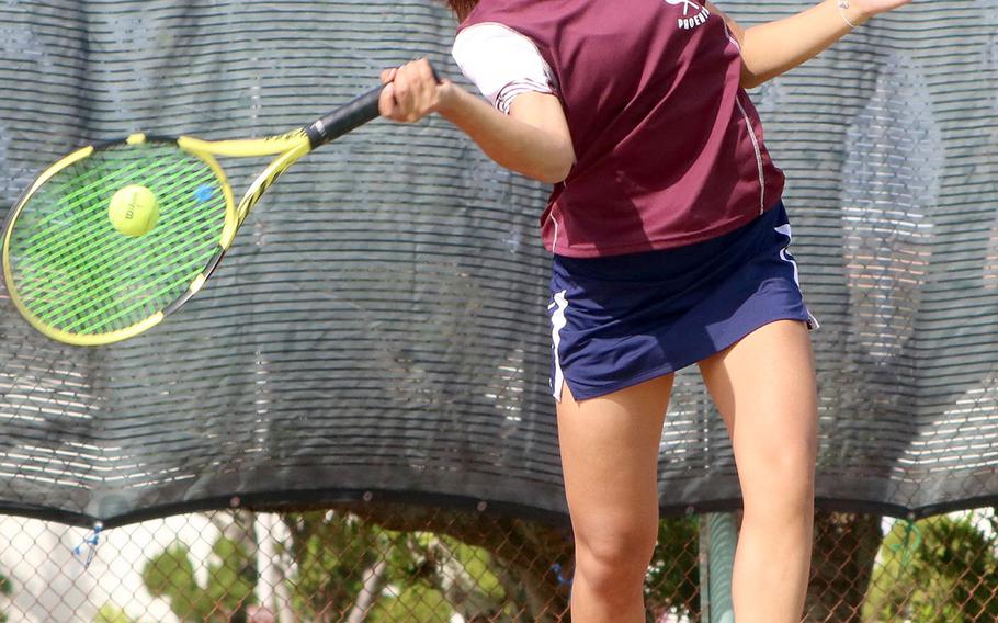 Seisen senior Sarah Omachi  beat her teammate Debanghi Mohanta for the girls singles title, then teamed with her to repeat the girls doubles title.