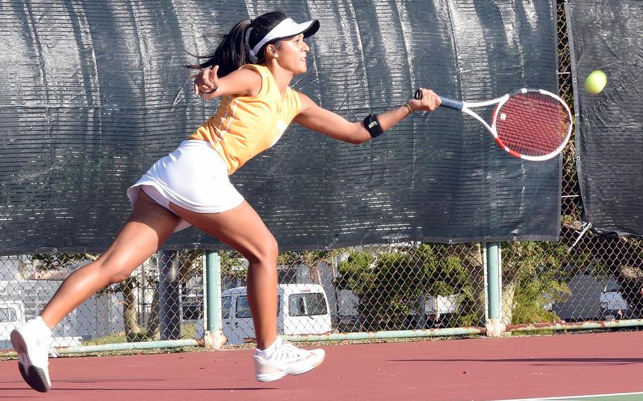 Kadena sophomore Ally Johnson was the highest-finishing DODEA-Pacific girls singles player, placing third.