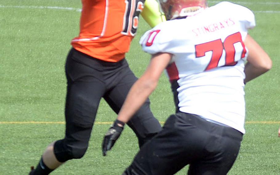 Hansen quarterback Cole Horner fires the ball downfield.